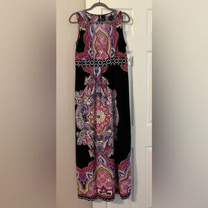 NWT New Directions Multicolor Patterned Maxi Dress Women’s Size L